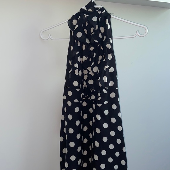 Monsoon: Black and White Polkadot Dress - Picture 1 of 5